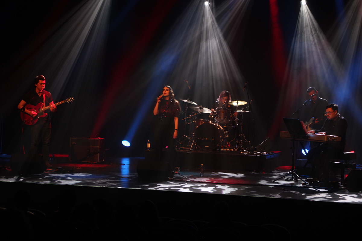 ASD Band, performing onstage at the Empire Theatre in Belleville, March 2023