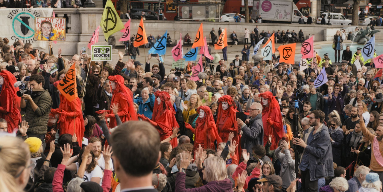 Still image from the documentary, Rebellion