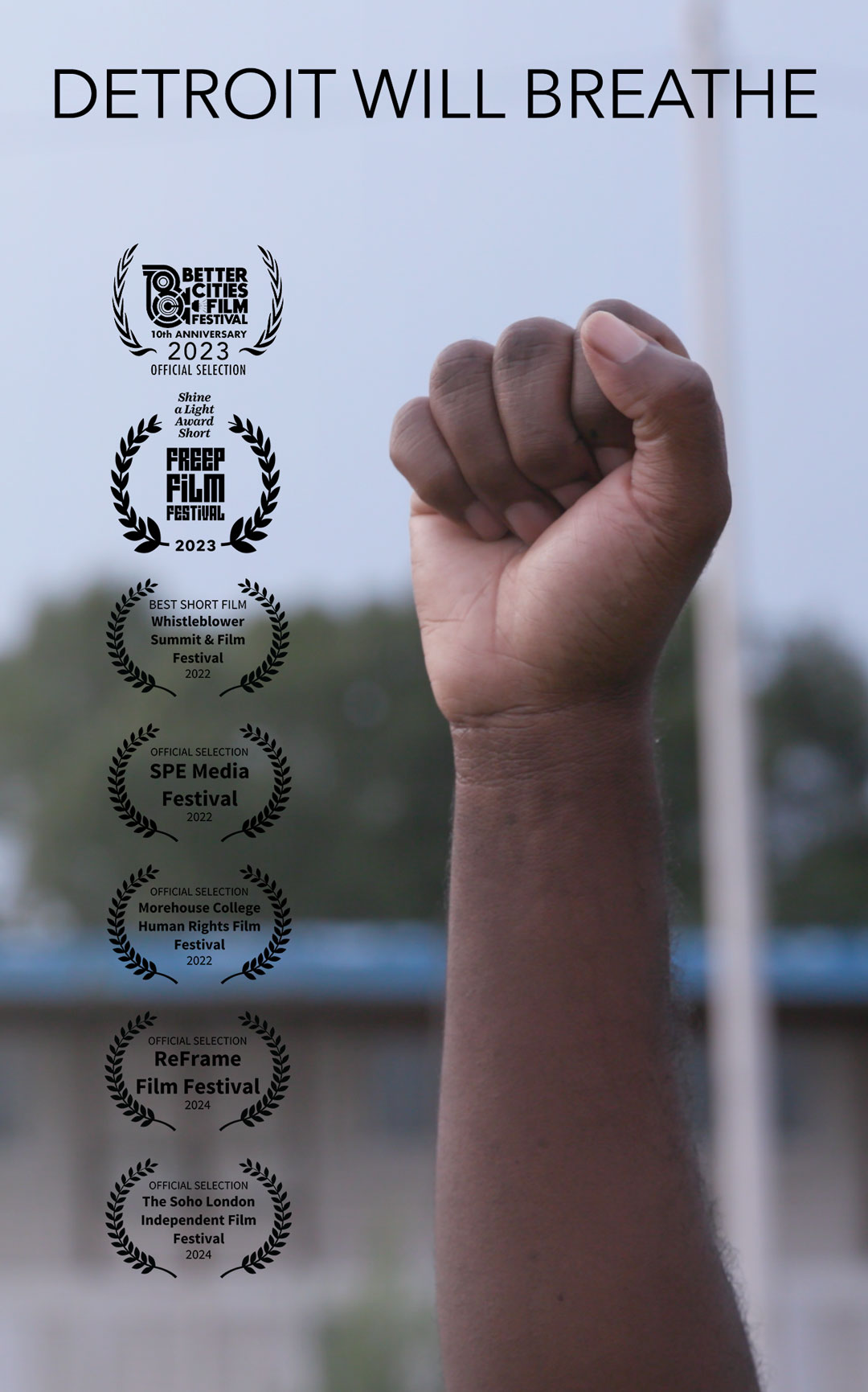Poster image for the short documentary film, Detroit Will Breathe